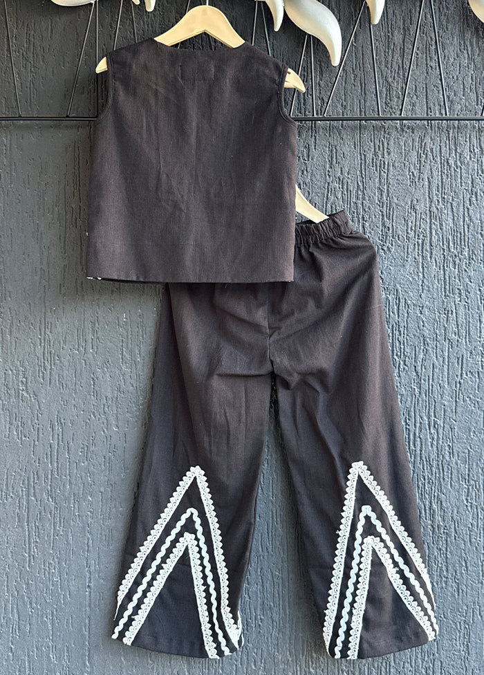 2 Pc Black Silk  Cord set - Image 3