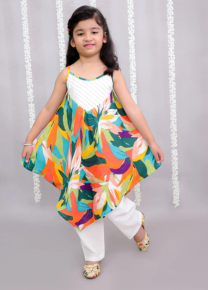 2 Pc Multicolor Cotton Kurti Set