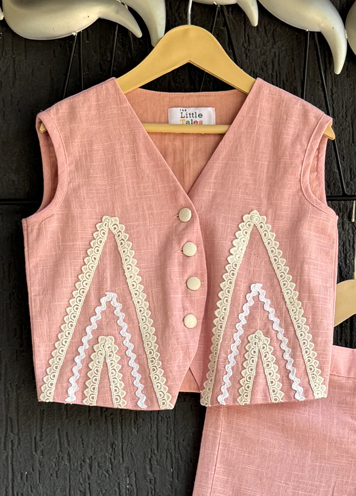 2 Pc Pink Silk Cord set - Image 2