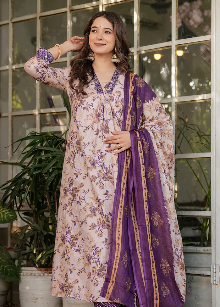 3 Pc Black Cotton Suit Set - Image 3