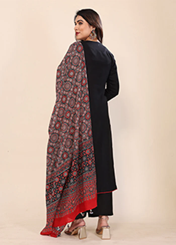 3 Pc Black Silk Suit Set - Image 3