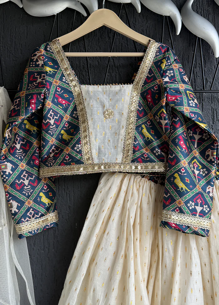 3 Pc Cream Cotton Suit Set - Image 2