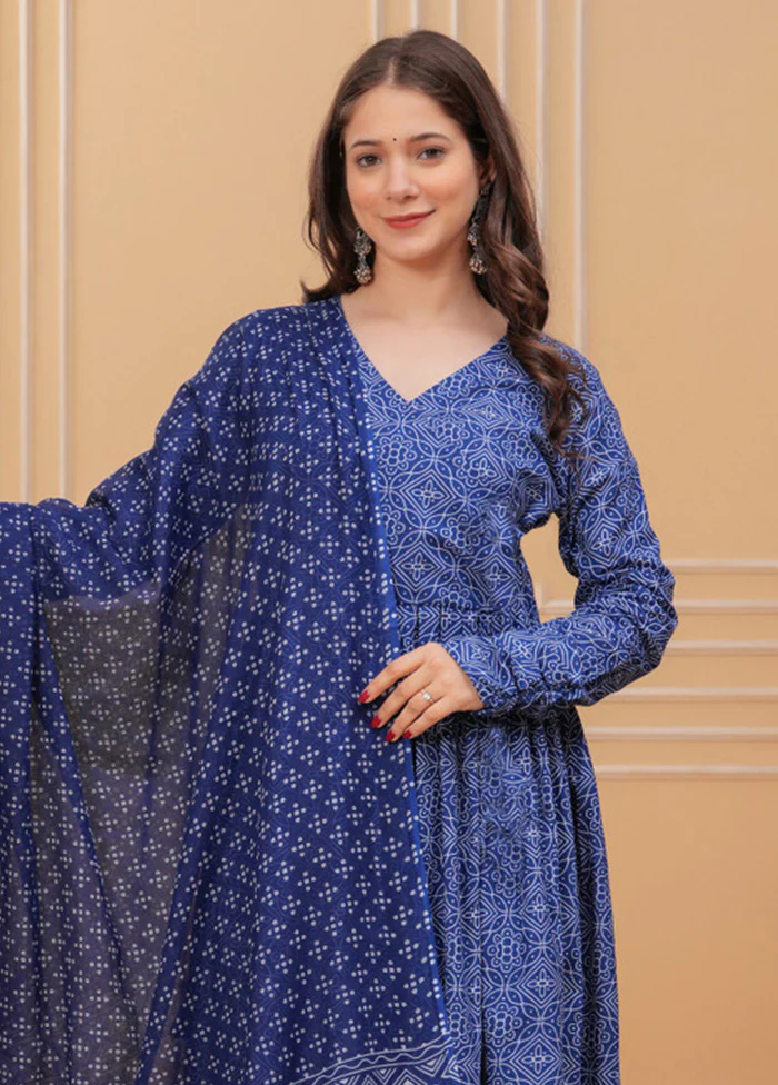 3 Pc Blue Silk Suit Set - Image 2