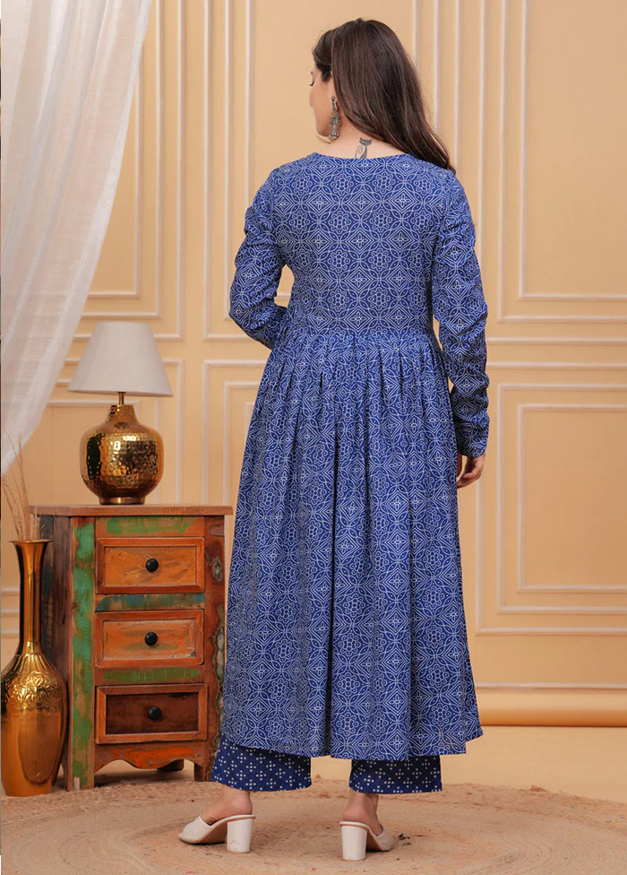 3 Pc Blue Silk Suit Set - Image 3