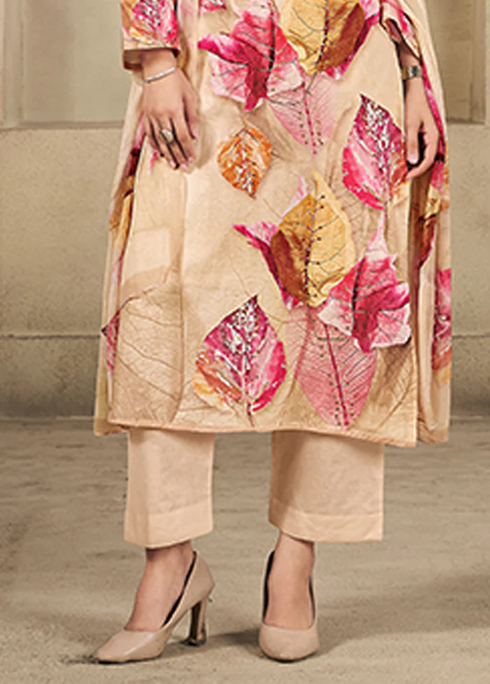 3 Pc Brown Cotton Suit Set - Image 3