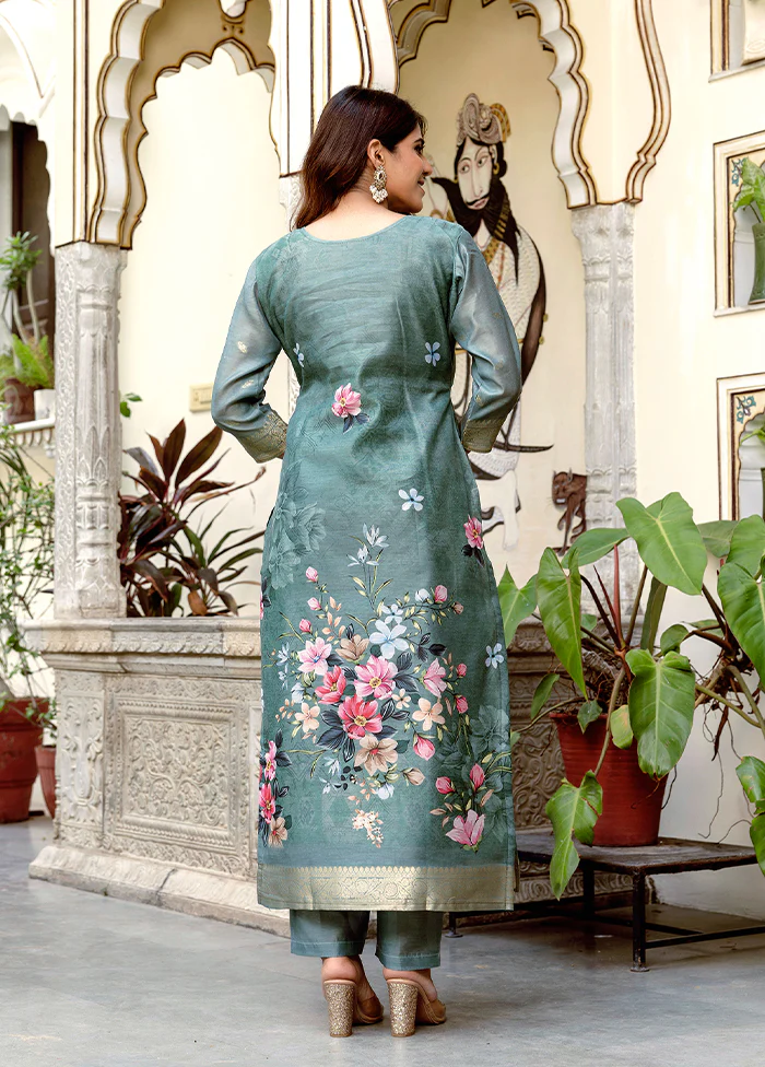 3 Pc Grey Cotton Suit Set - Image 3