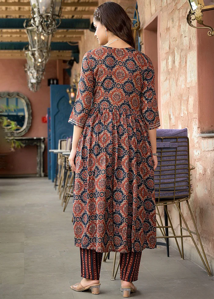 3 Pc Maroon Silk Suit Set - Image 3