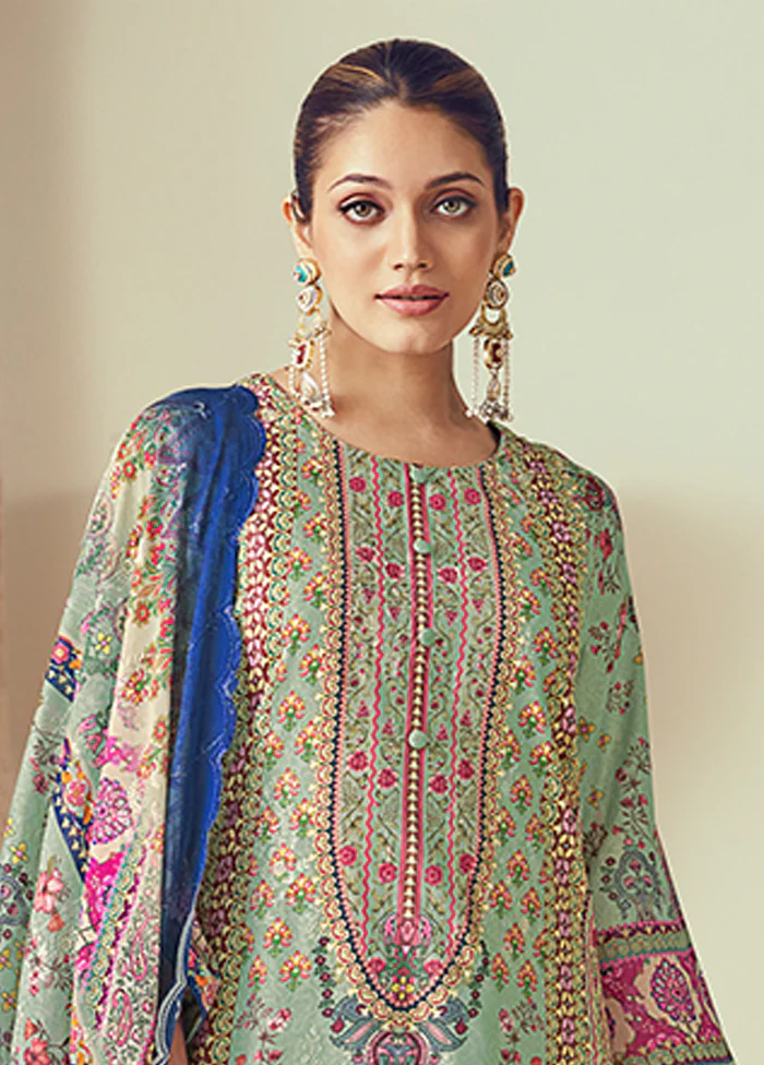 3 Pc Multicolor Cotton Suit Set - Image 2