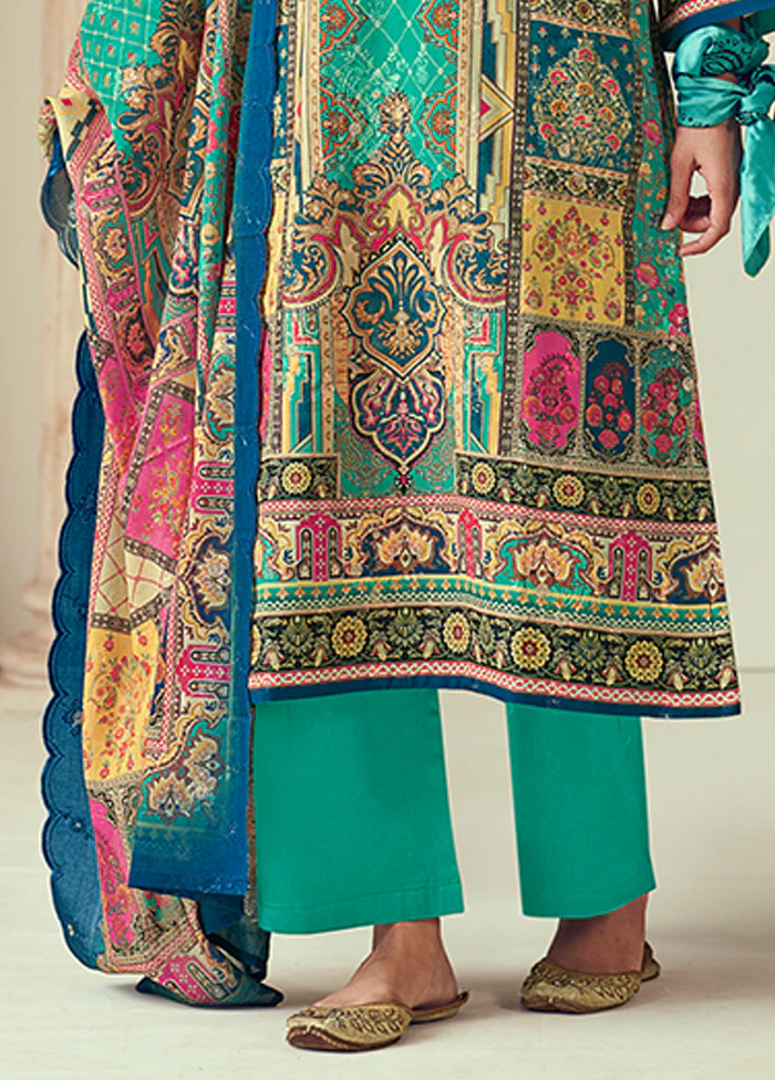 3 Pc Multicolor Cotton Suit Set - Image 3