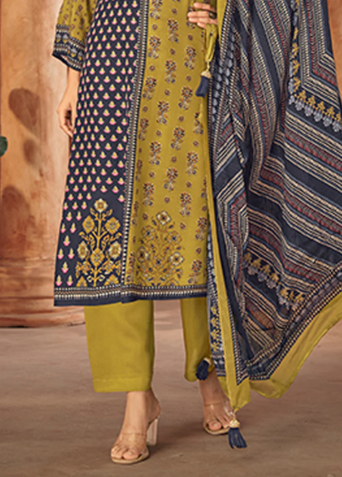 3 Pc Multicolor Silk Suit Set - Image 3