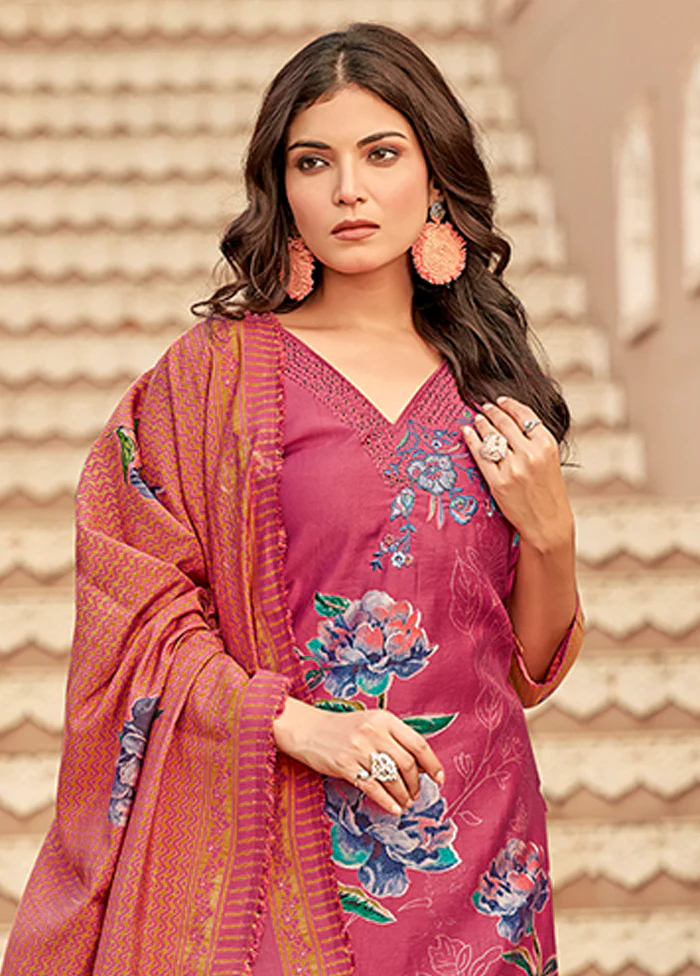 3 Pc Orange Silk Suit Set - Image 2