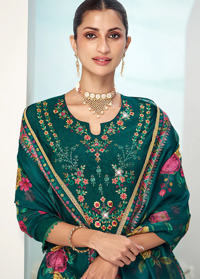 3 Pc Purple Silk Suit Set - Image 2