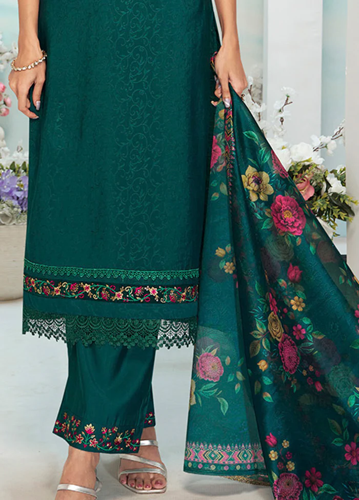 3 Pc Purple Silk Suit Set - Image 3