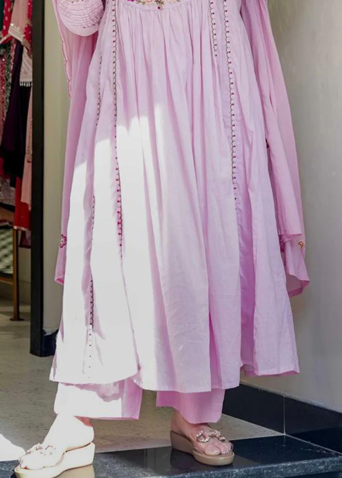 3 Pc Purple Silk Suit Set - Image 3