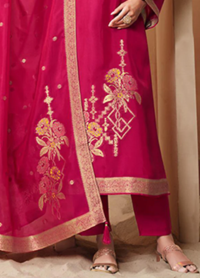 3 Pc Purple Silk Suit Set - Image 3