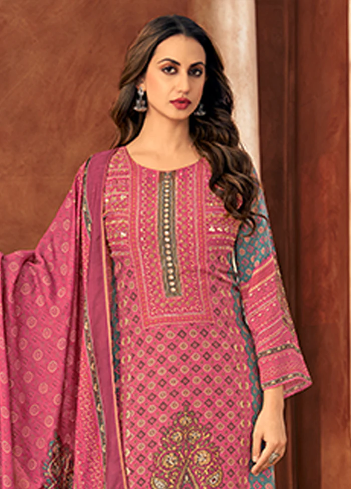 3 Pc Purple Silk Suit Set - Image 2