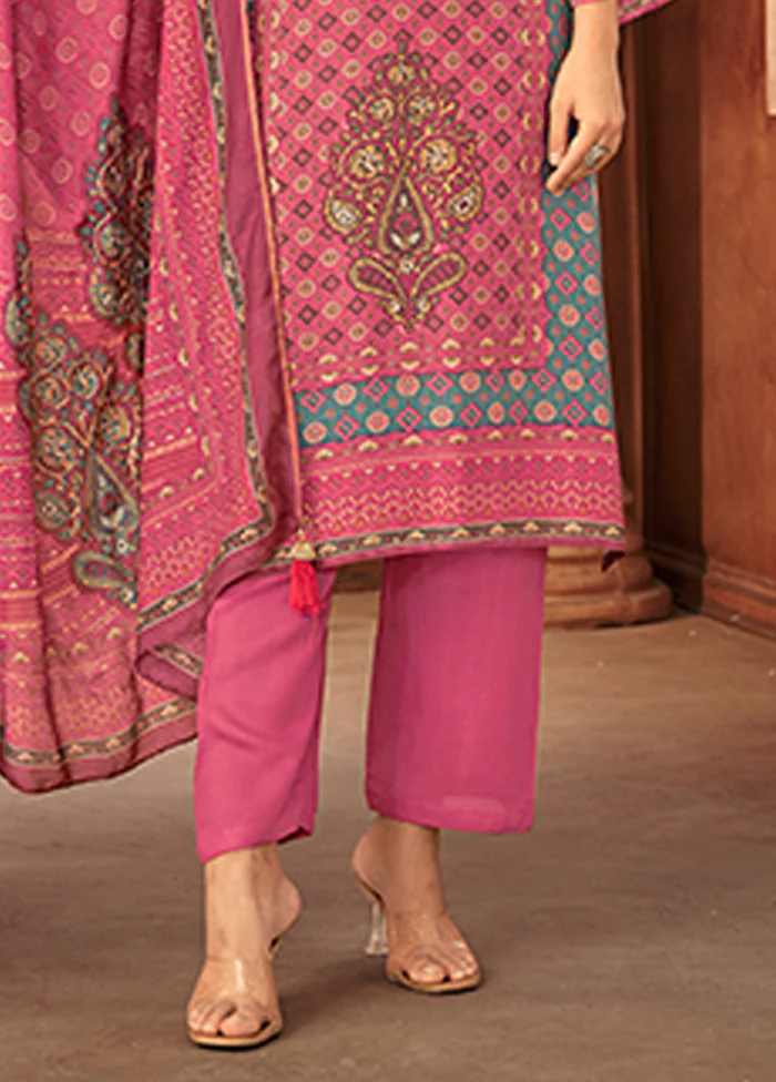 3 Pc Purple Silk Suit Set - Image 3