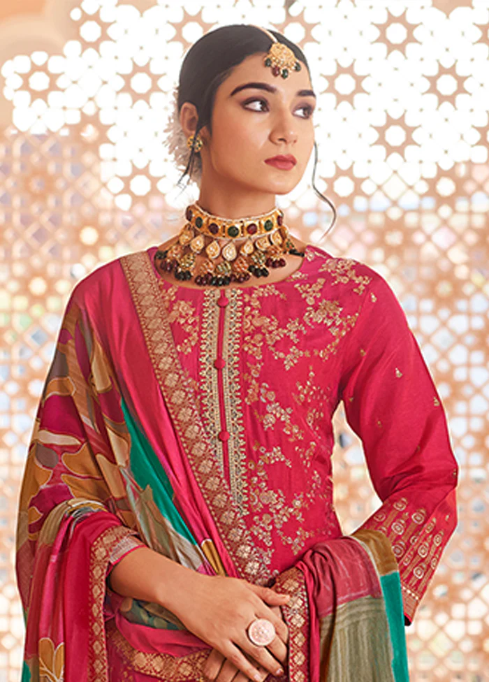 3 Pc Purple Silk Suit Set - Image 2