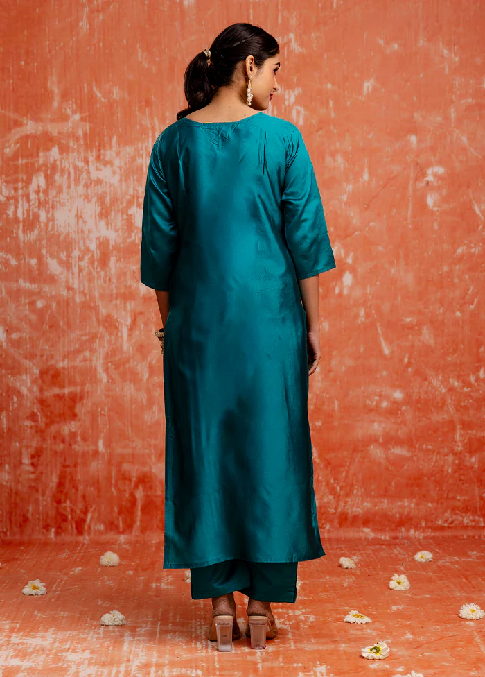 3 Pc Rama Readymade Cotton Dupatta Suit Set - Image 3