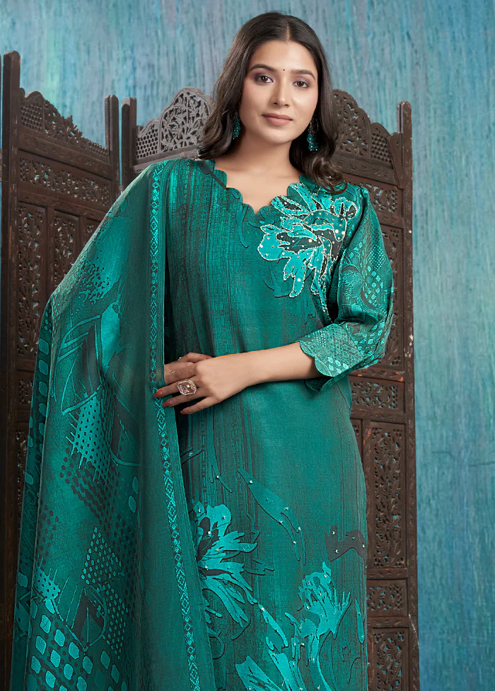3 Pc Rama Readymade Viscose Dupatta Suit Set - Image 2