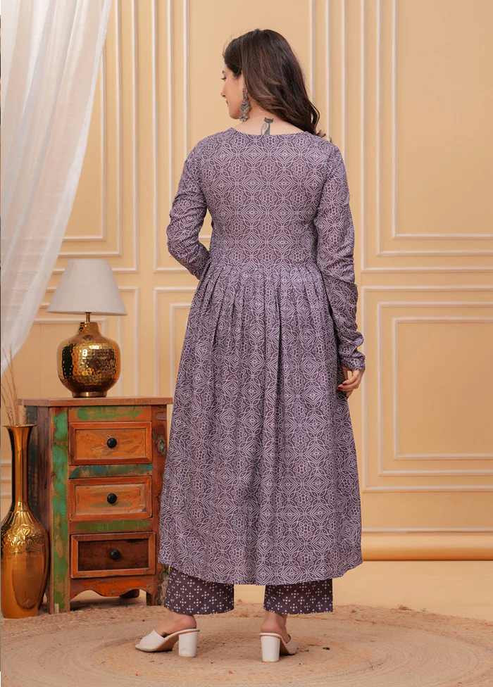 3 Pc Wine Silk Suit Set - Image 3