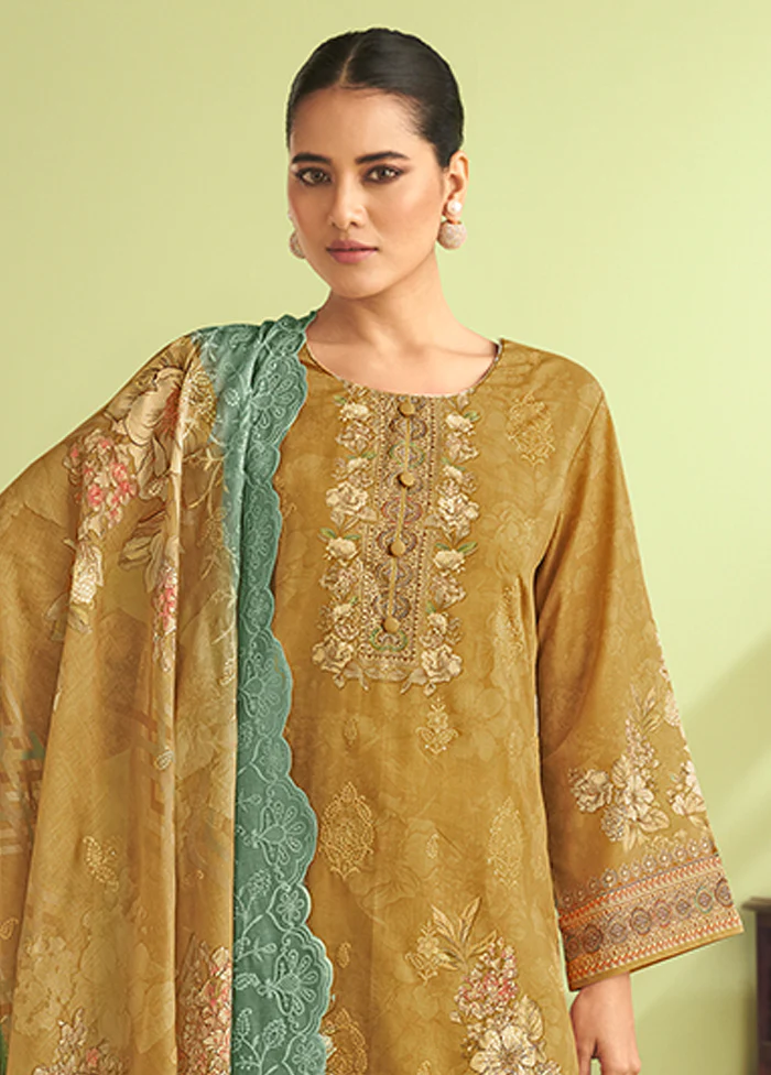 3 Pc Yellow Silk Suit Set - Image 2