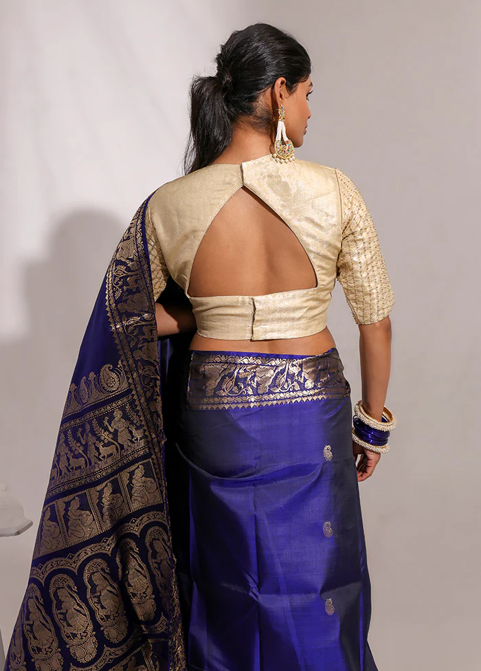 Beige Sweetheart Neck Designer Blouse - Image 2