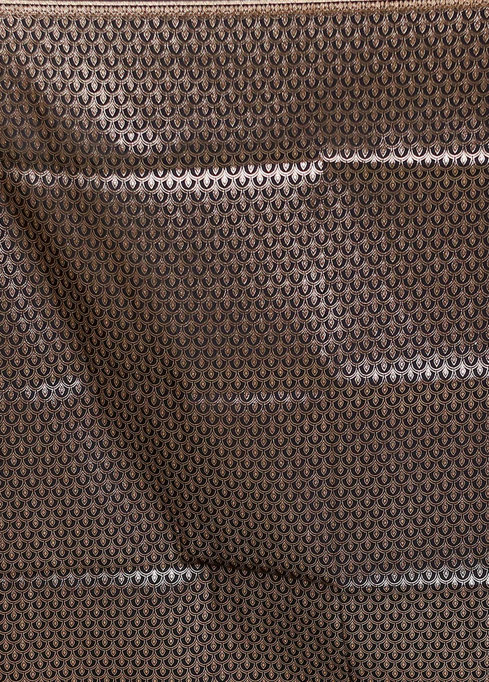 Black Banarasi Silk Saree With Blouse Piece - Image 5