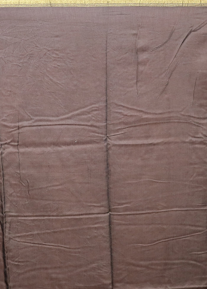 Black Chanderi Silk Saree With Blouse Piece - Image 5