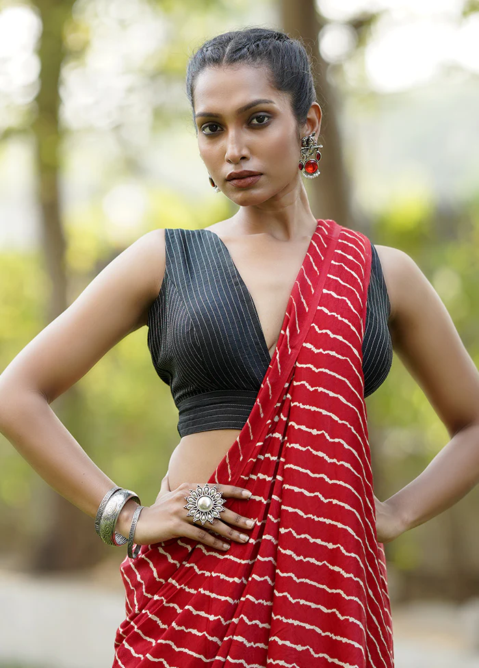 Black Dupion Silk Designer Blouse - Image 3