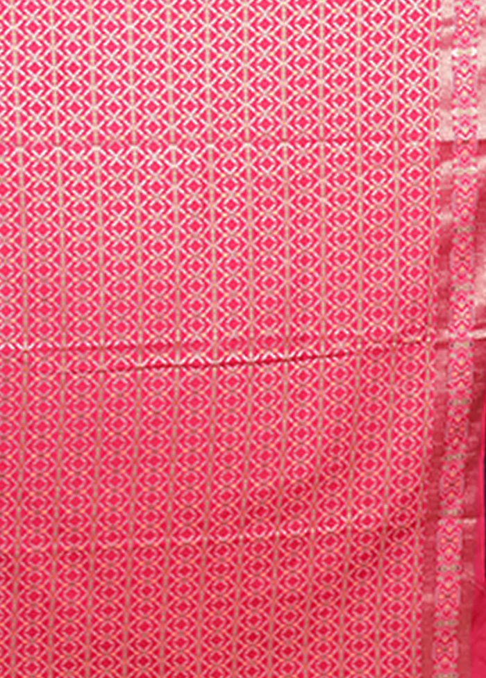 Blue Dupion Silk Saree With Blouse Piece - Image 5