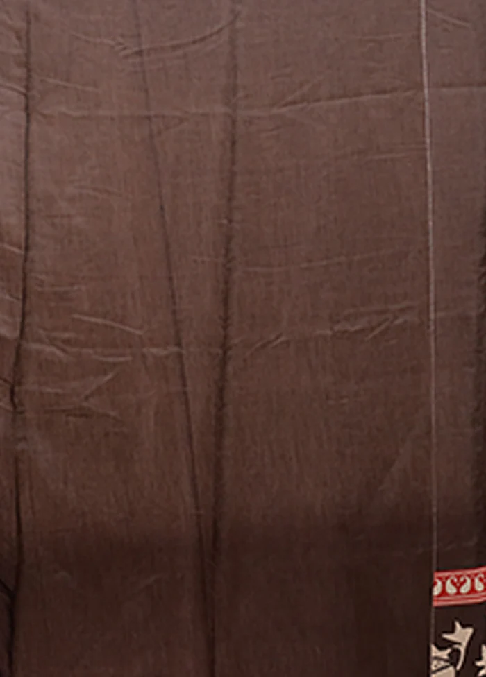 Black Dupion Silk Saree With Blouse Piece - Image 5