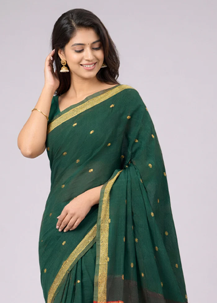 Black Dupion Silk Saree With Blouse Piece - Image 2