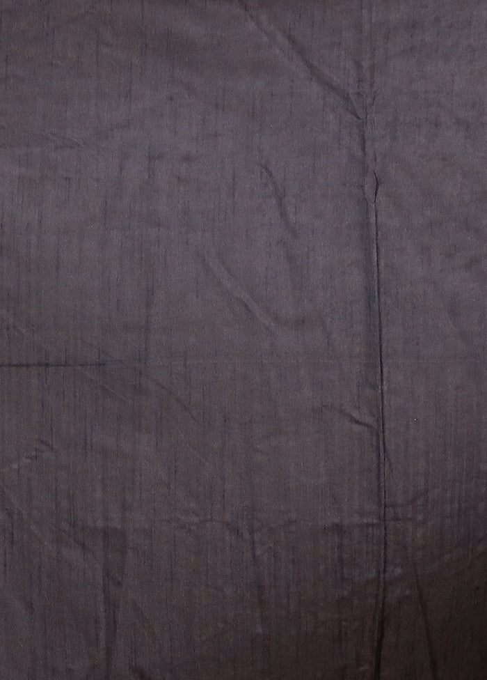Black Dupion Silk Saree With Blouse Piece - Image 5