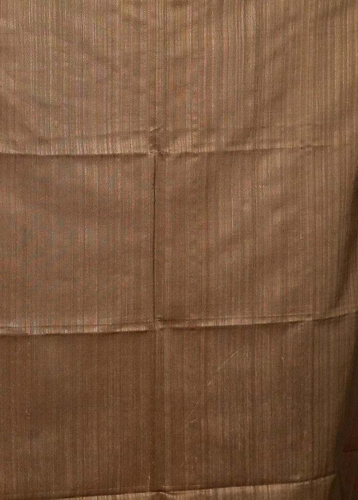 Black Handloom Matka Pure Silk Saree With Blouse Piece - Image 5