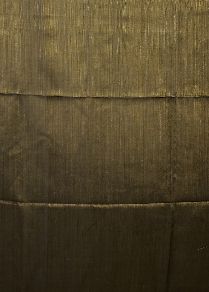 Black Handloom Matka Pure Silk Saree With Blouse Piece - Image 5