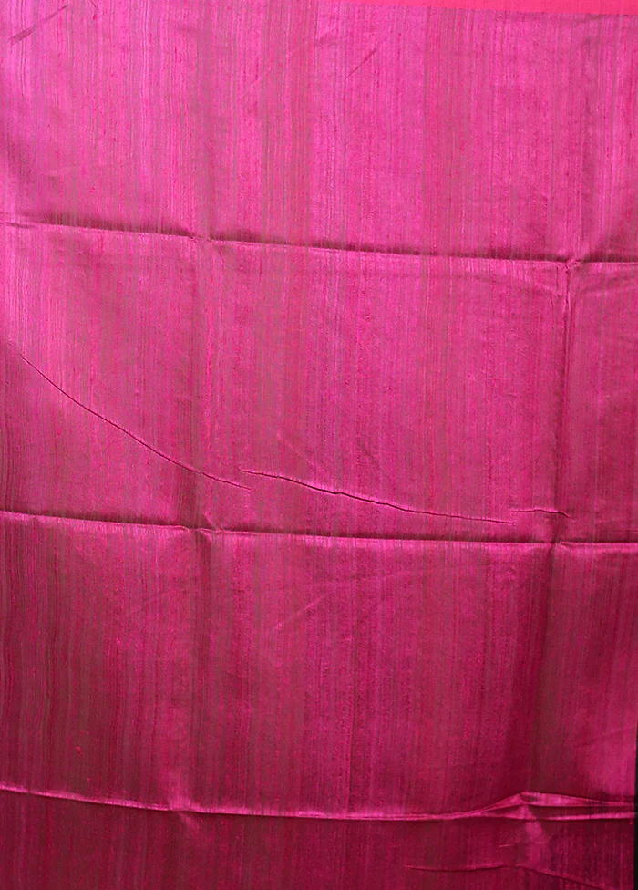 Black Handloom Matka Pure Silk Saree With Blouse Piece - Image 5