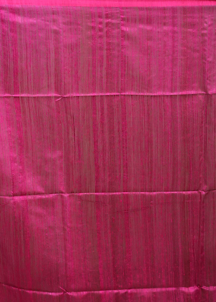 Black Handloom Matka Pure Silk Saree With Blouse Piece - Image 5