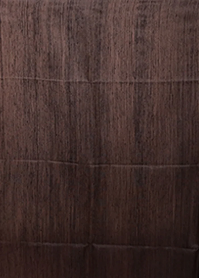 Black Handloom Matka Pure Silk Saree With Blouse Piece - Image 5