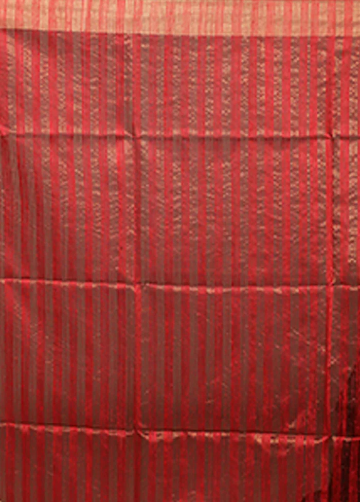 Black Handloom Matka Pure Silk Saree With Blouse Piece - Image 5