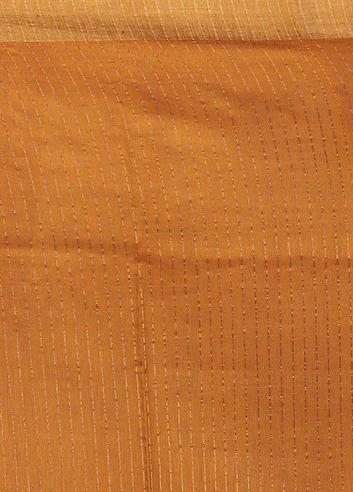 Black Handloom Tussar Pure Silk Saree With Blouse Piece - Image 5