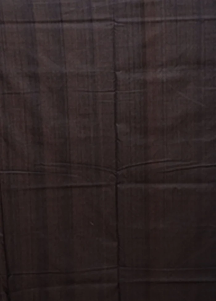 Black Ikkat Silk Saree With Blouse Piece - Image 4