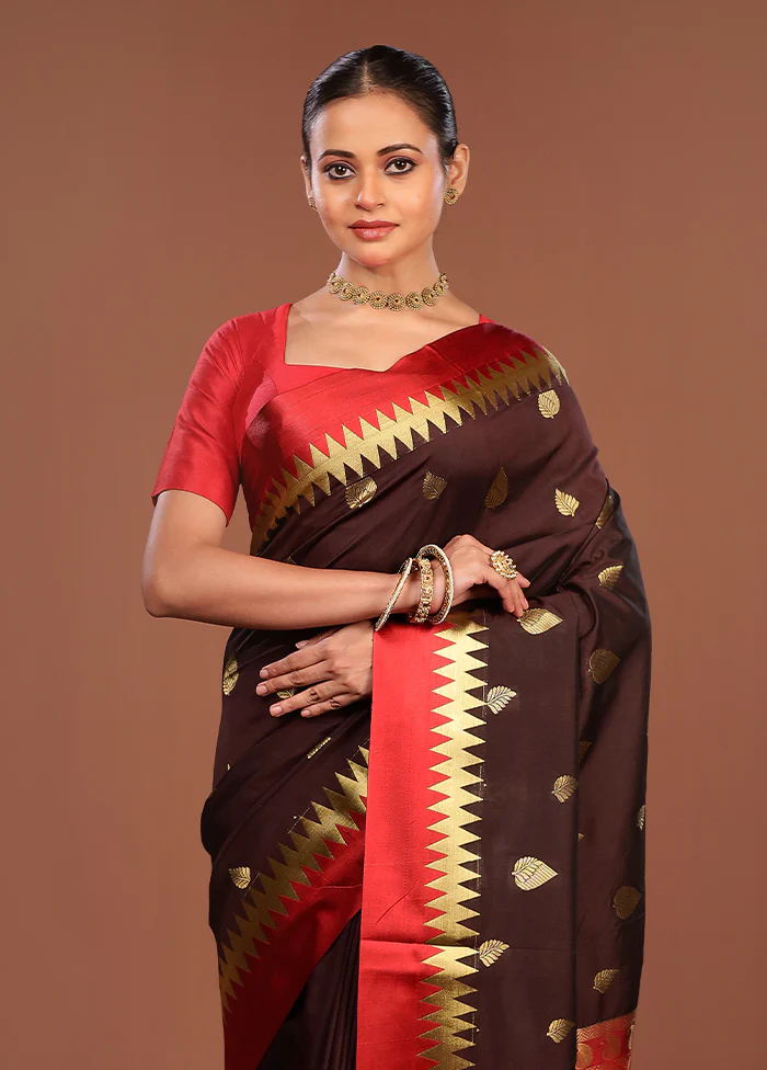 Black Kanjivaram Silk Saree With Blouse Piece