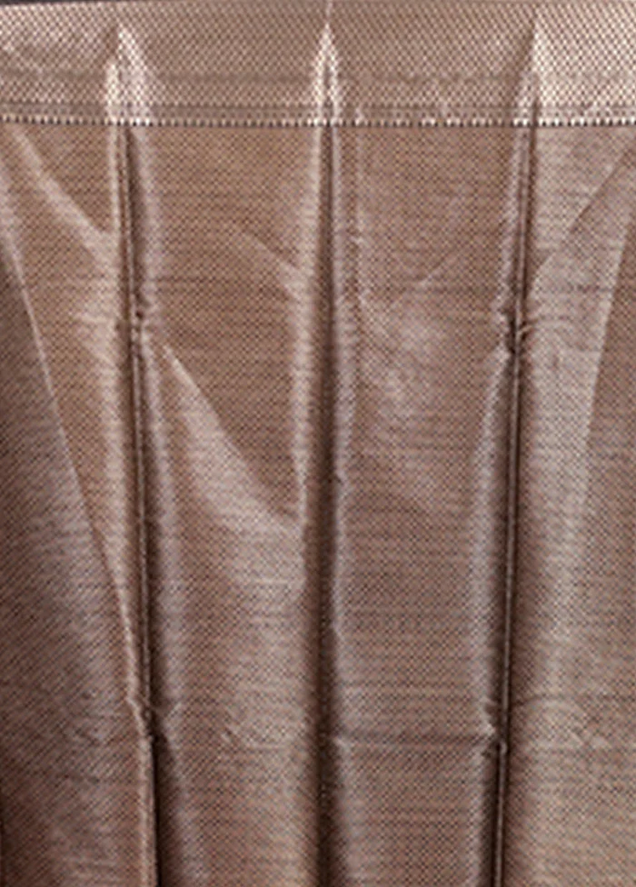 Black Kora Silk Saree With Blouse Piece - Image 5