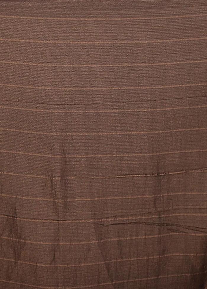 Black Matka Silk Saree With Blouse Piece - Image 5