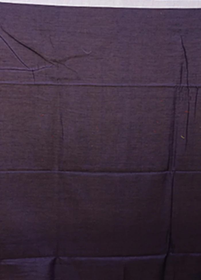 Black Matka Silk Saree With Blouse Piece - Image 5
