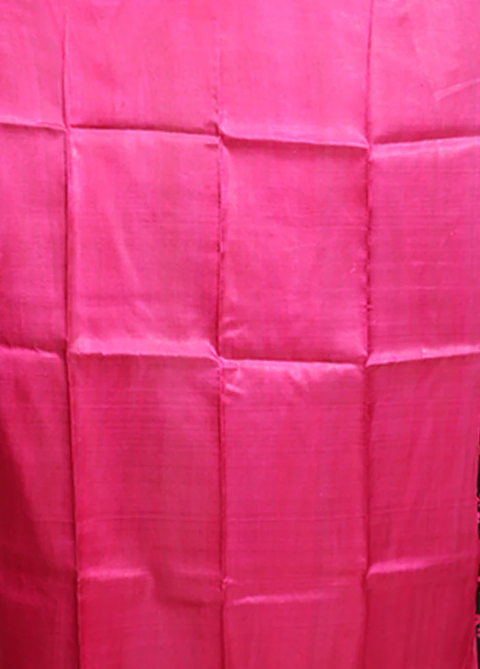 Black Printed Pure Silk Saree Without Blouse Piece - Image 5