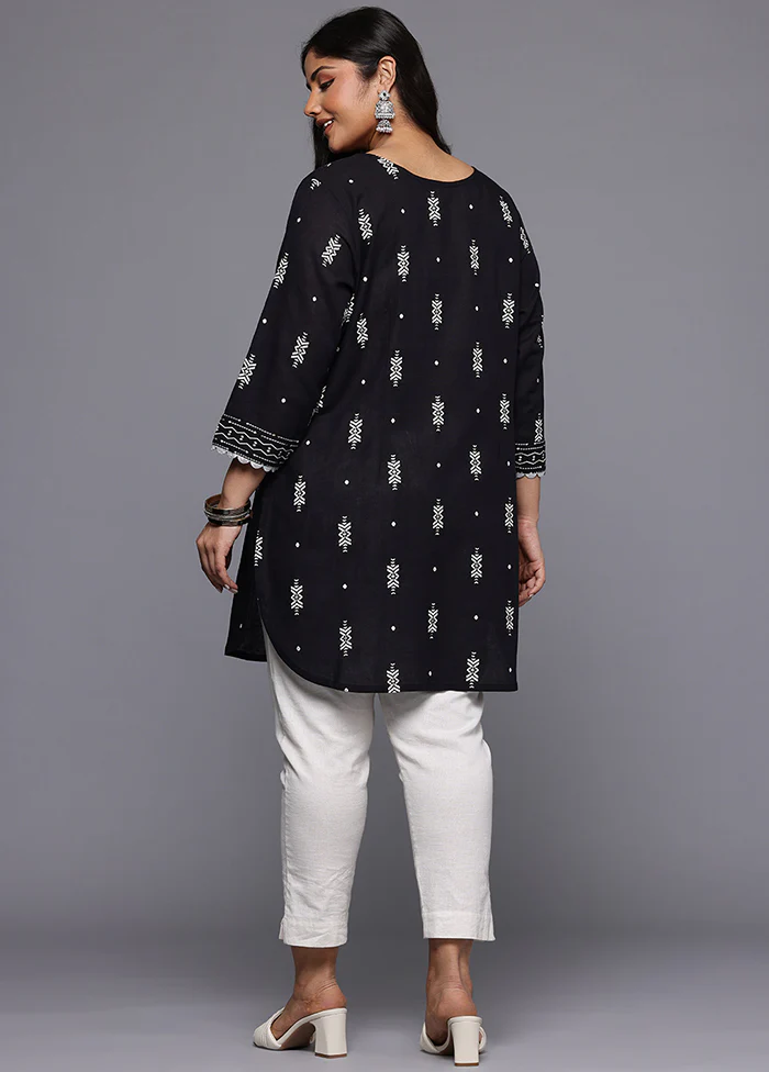 Black Readymade Cotton Tunic - Image 3