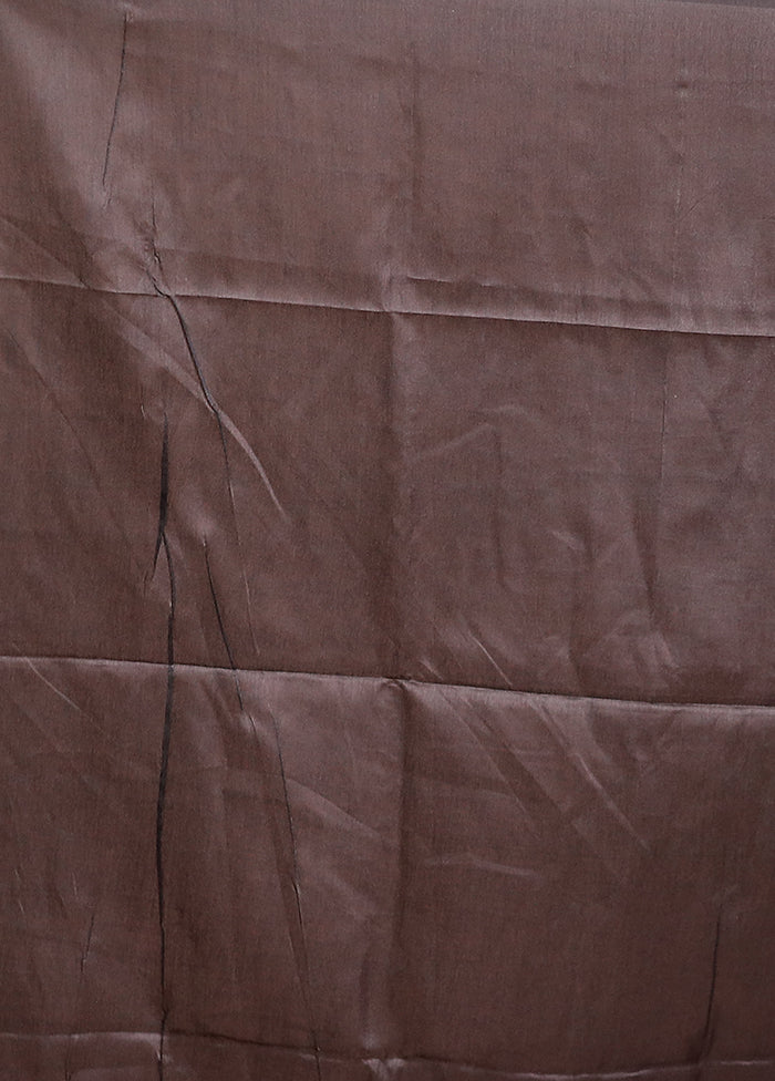 Black Tussar Silk Saree With Blouse Piece - Image 5