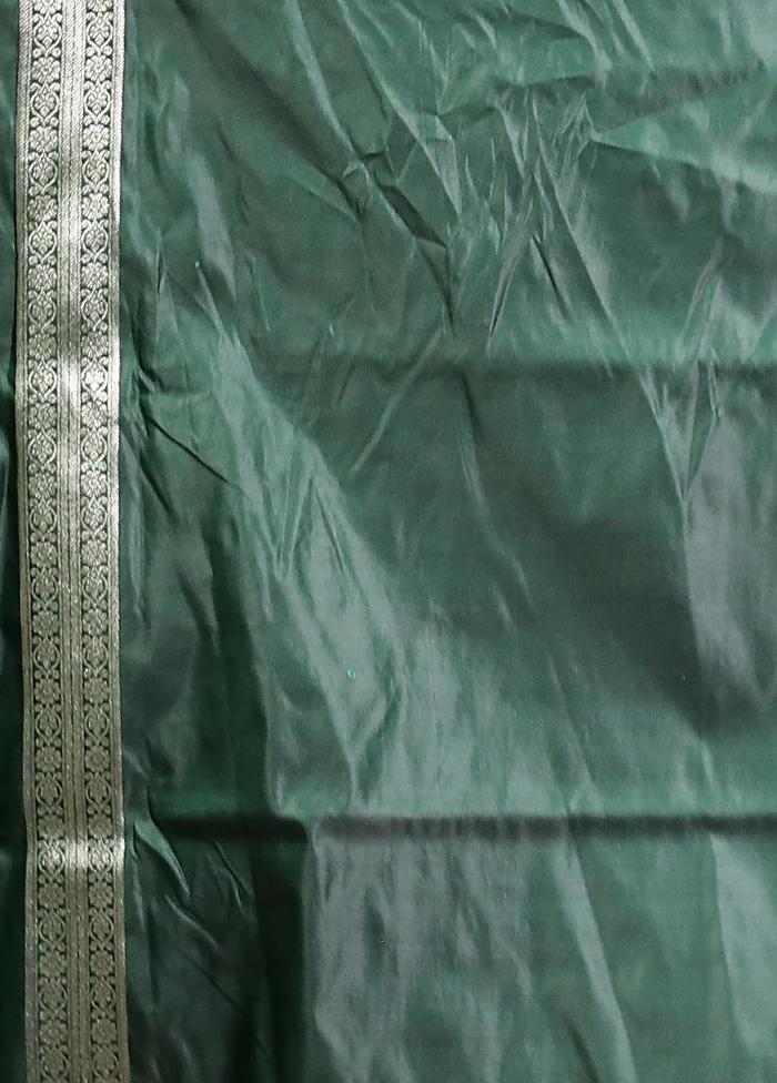 Blue Banarasi Silk Saree With Blouse Piece - Image 5